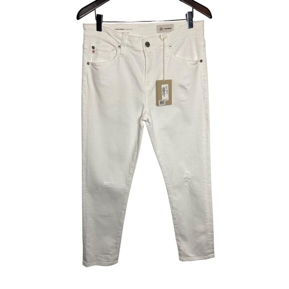 NWT AG Adriano Goldschmied Ex Boyfriend Slim 1 Year Vivid White Jeans-sz 28 - Picture 4 of 14